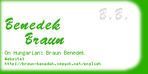 benedek braun business card